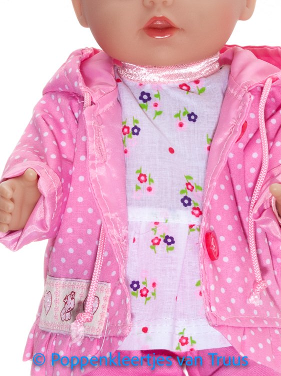 Baby Born Badpopje 32 cm Jasje roze/witte stipjes - Afbeelding 4
