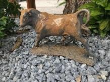 Een fraai beeld van een stier, gietijzer-rust-kado-beeld - 4