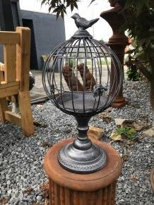 Een kleine decoratieve kooi met daarop een vogel,kooi - Afbeelding 6
