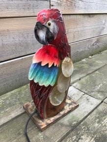 Een metalen lamp in de vorm van een papegaai,paegaai - 4