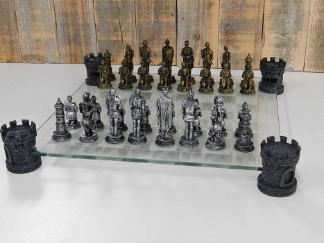 Een prachtig schaakspel-schaakbord- met glas-kado - 2