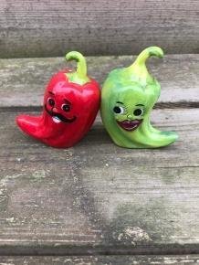 Zout en peper potjes, hot chili peppers, erg leuk - kado - 0