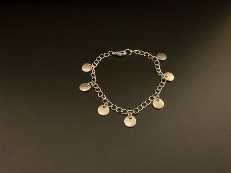Zilveren armband met ronde bedeltjes - 1