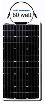 Goedkope 12V-MONO-FLEXIBLE 60W semi flexibele zonnepanelen set - 0
