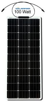 Goedkope 12V-MONO-FLEXIBLE 100W semi flexibele zonnepanelen set - 1