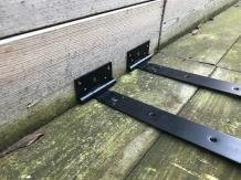 Set grote scharnieren, 400 mm, zwart gecoat - Afbeelding 6