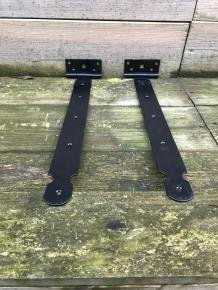 Set grote scharnieren, 400 mm, zwart gecoat - Afbeelding 7