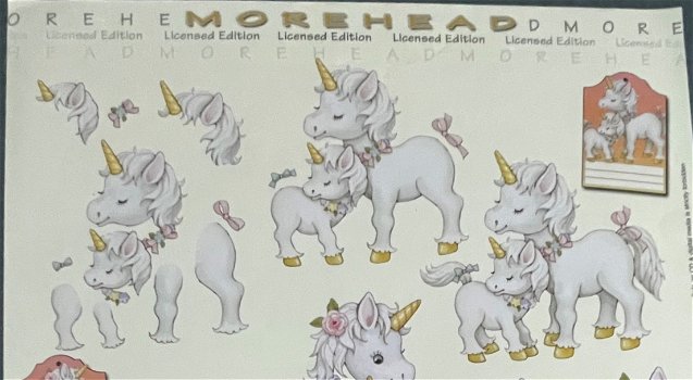 MOREHEAD 11052-165 --- Eenhoorn met een jonkie - 1