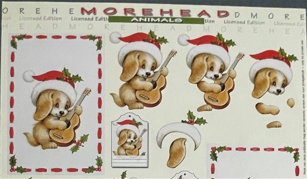 MOREHEAD 11052-120 --- Jonge dieren met Kerst - 1