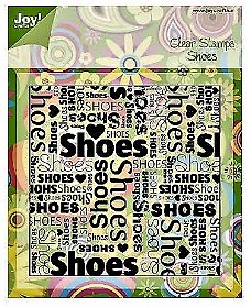 NIEUW grote Background clear stempel Shoes van Joy! Crafts