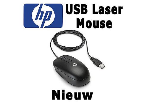 HP USB Optische Laser Muis | 1000 dpi | Nieuw! | 20+ stuks - 0