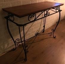 Antieke side table, decoratieve tafel, bruin - 0