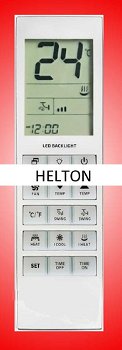 Vervangende afstandsbediening voor de airco's van Helton - 0
