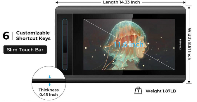 XP-Pen Artist 12 Graphic Tablet with 11.6 Inch 1920 x 1080 - 2