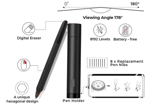 XP-Pen Artist 12 Graphic Tablet with 11.6 Inch 1920 x 1080 - 4