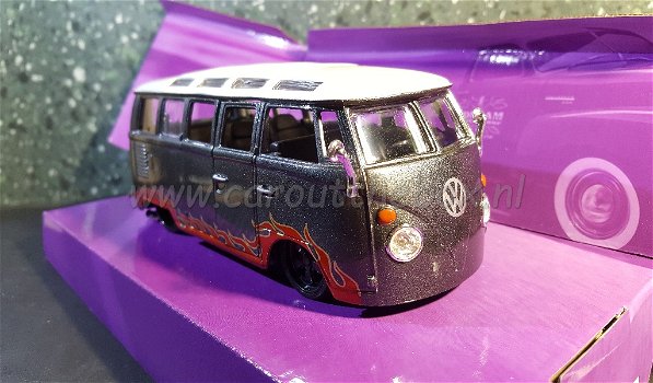 VW T1 samba Van grijs 1:24 Maisto - 2