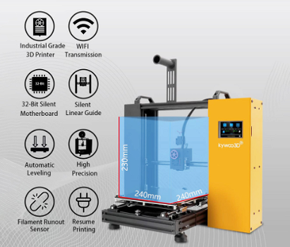 Kywoo Tycoon FDM 3D Printer Auto Levelling 32-Bit Silent - 0