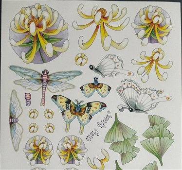 MARIJ RAHDER - C 2575 --- Bloemen en vlinders - 1