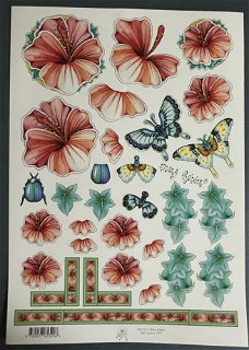 MARIJ RAHDER - C 2573 --- Bloemen en vlinders