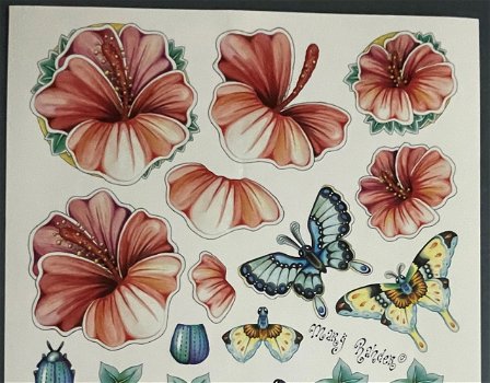MARIJ RAHDER - C 2573 --- Bloemen en vlinders - 1