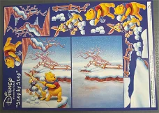 DISNEY WP - 24809 --- Winterpret met Winnie the Pooh en Konijn