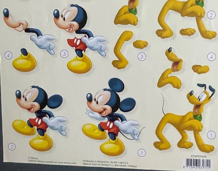 DISNEY DUCK - STAPDIS06 --- Katrien, Mickey Mouse en Pluto - 2