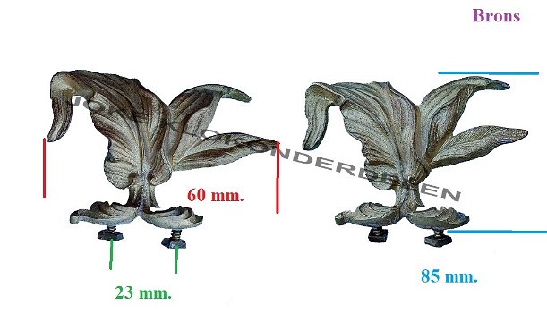 = 2 Klokstel ornamenten =45879 - 1