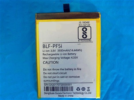 batería para celular Lephone phone BLF-PF5i - 0