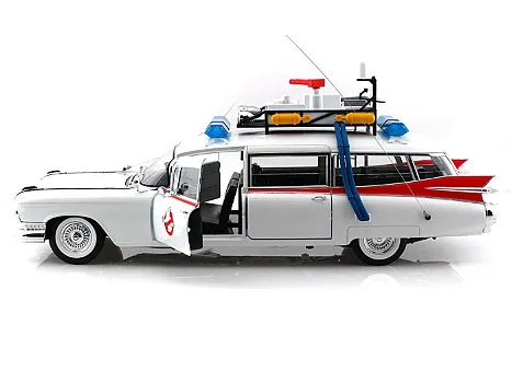 Hot Wheels 1959 Cadillac Ambulance Ecto-1 Ghostbusters Diecast Car Model - 2