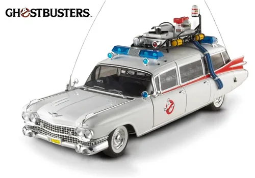 Hot Wheels 1959 Cadillac Ambulance Ecto-1 Ghostbusters Diecast Car Model - 3