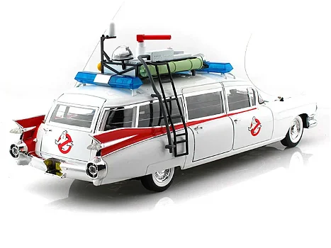 Hot Wheels 1959 Cadillac Ambulance Ecto-1 Ghostbusters Diecast Car Model - 4