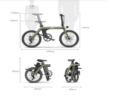 FIIDO D21 Folding Electric Bike 20 Up To 100 km Range - 4