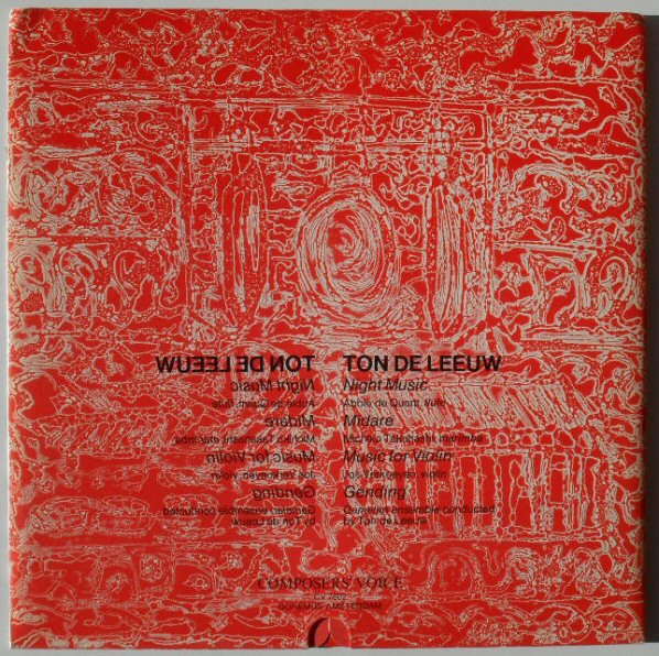 LP - Ton de Leeuw – Night Music / Midare / Music For Violin / Gending - nr. 1