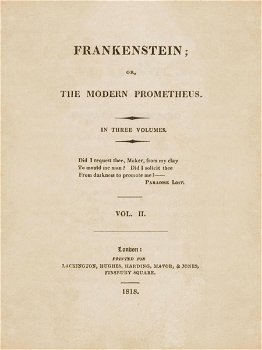 Frankenstein or the Modern Prometheus by Mary Wollstonecraft Shelley - 2