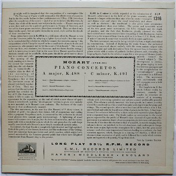 LP - MOZART - Solomon Cutner - Herbert Menges - 1