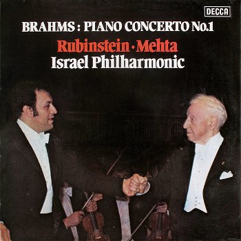 ELPEE - BRAHMS - Rubinstein, piano - Israel Philharmonic, Zubin Metha - 0