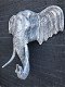 Fors wandornament van een olifant, beton look, heel groot - 4 - Thumbnail