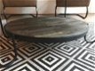 Fraaie robuuste salontafel, gemaakt van metaal en hout - 7 - Thumbnail
