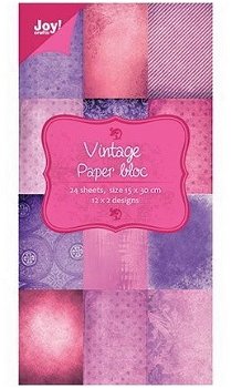 NIEUW Vintage Paper Bloc 15X30 cm van Joy! Crafts - 0