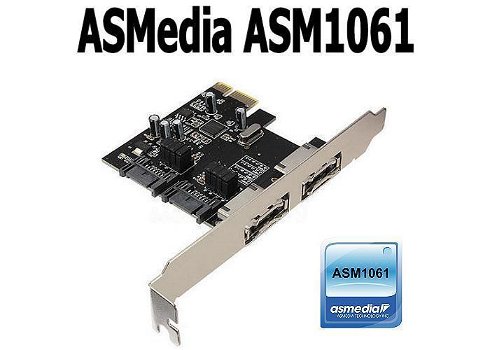 ASMedia ASM1061 SATA eSATA PCI-e Controller | 6G | HDD | SSD - 1