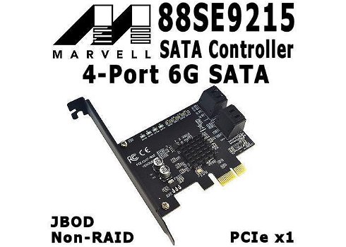ASMedia ASM1061 SATA eSATA PCI-e Controller | 6G | HDD | SSD - 5