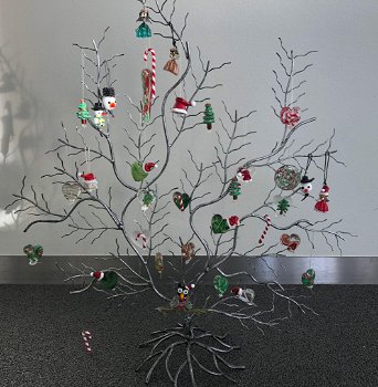 Handgemaakte kerst ornamentjes van glas Nieuw. - 2