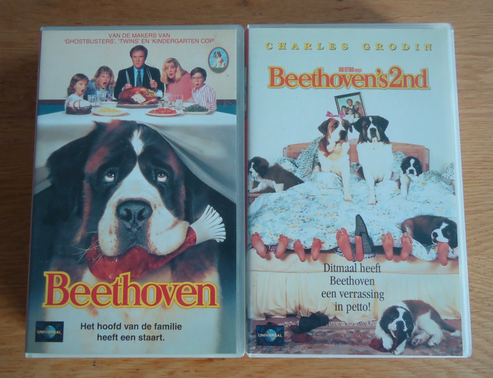 De films Beethoven en Beethoven's 2nd op nieuwe VHS-video. - nr. 1