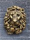 Prachtige leeuwenkop , zwart-goud wandornament, poly - 0 - Thumbnail