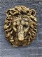 Prachtige leeuwenkop , zwart-goud wandornament, poly - 3 - Thumbnail
