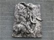 Wandbord met 2 olifanten in 3D , Zilver,Zwart , olifant - 0 - Thumbnail