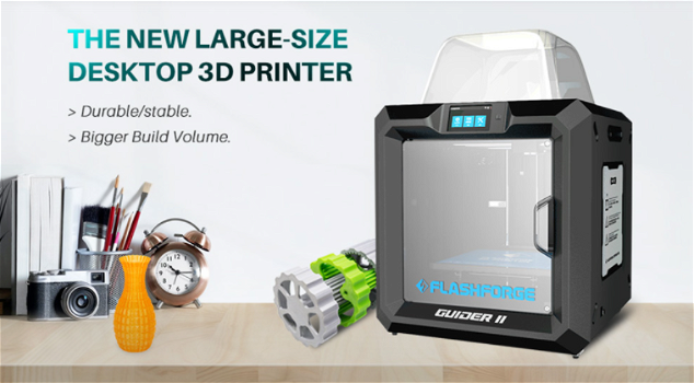 Flashforge Guider II 3D Printer Auto Leveling Resume Printing Touchscreen 280x250x300mm - 0