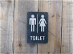 Bordje Toilet Man vrouw - van leisteen - 0 - Thumbnail