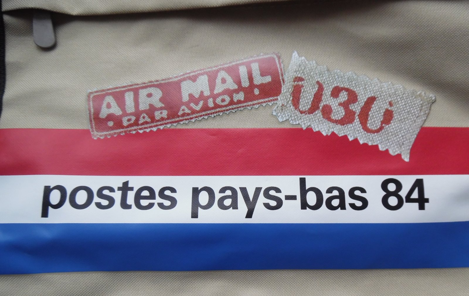 Beige polyester PTT Post schoudertas met flap en rits. - Afbeelding 3