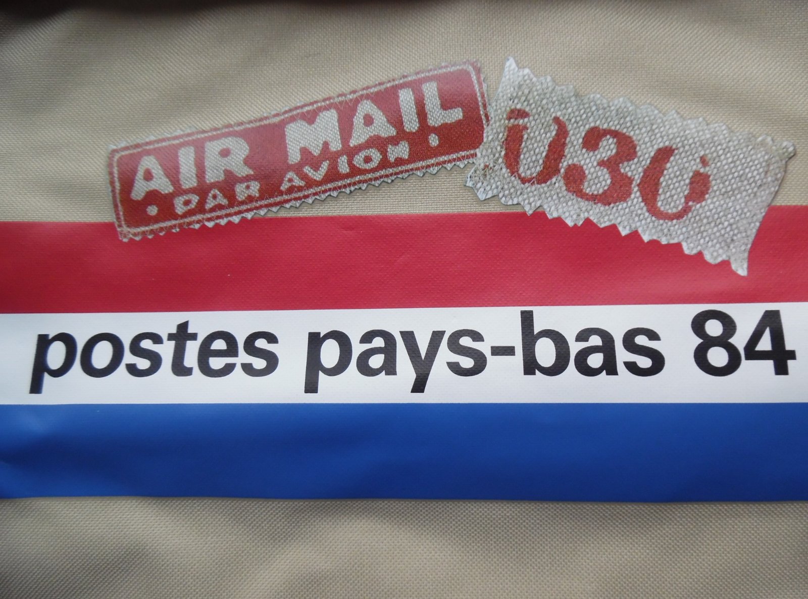 Beige polyester PTT Post schoudertas met flap en rits. - Afbeelding 8